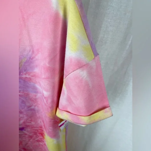 ELODIE TIE DYE CREW NECK T-SHIRT DRESS Size Small NWT - Picture 15 of 17